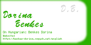 dorina benkes business card